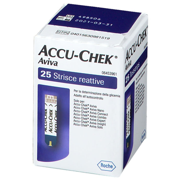 Accu-Chek Aviva Strisce Reattive Glicemia 25 Pezzi