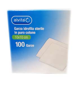 ALLIANCE HEALTHCARE IT.DIS.SpA Alvita Garza Idrofila Sterile In Puro Cotone 10 X 10 100 Pezzi