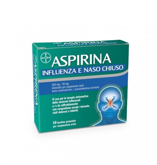 Aspirina Influenza e Naso Chiuso 10 Bustine