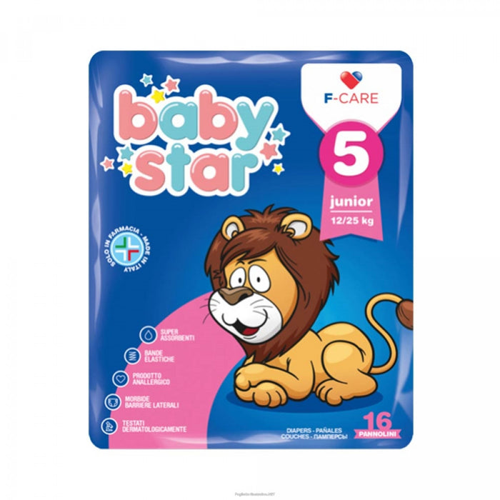 Baby Star 16 Pannolini 5 Junior 12/25 Kg