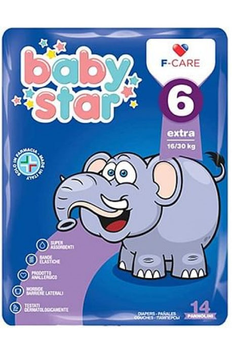 Baby Star 14 Pannolini 6 Extra 16/30 Kg