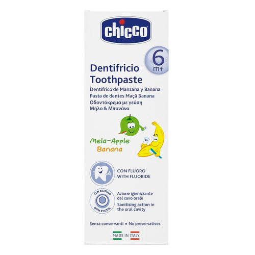 Chicco Dentifricio Mela Banana 6 Mesi Con Fluoro 50 Ml