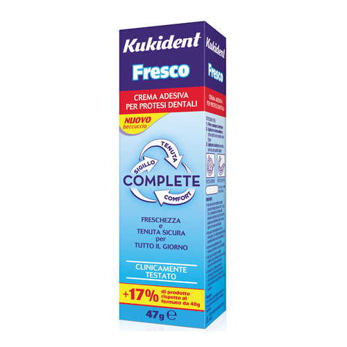 Kukident Complete Fresco Crema Adesiva Per Dentiera 47g