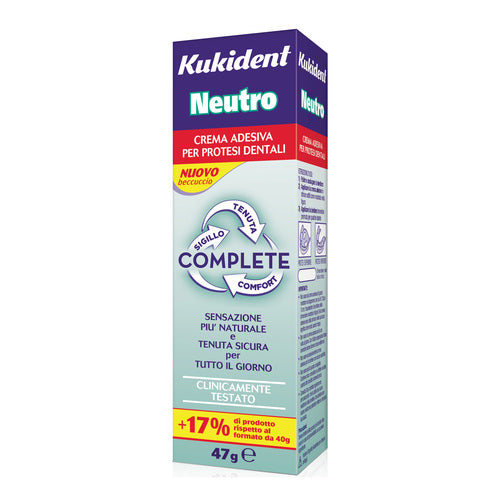 Kukident Complete Neutro Crema Adesiva Per Dentiera 47g