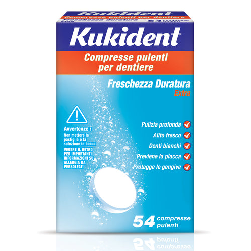 Kukident Freschezza Duratura Compresse Pulenti Per Dentiere 54 compresse