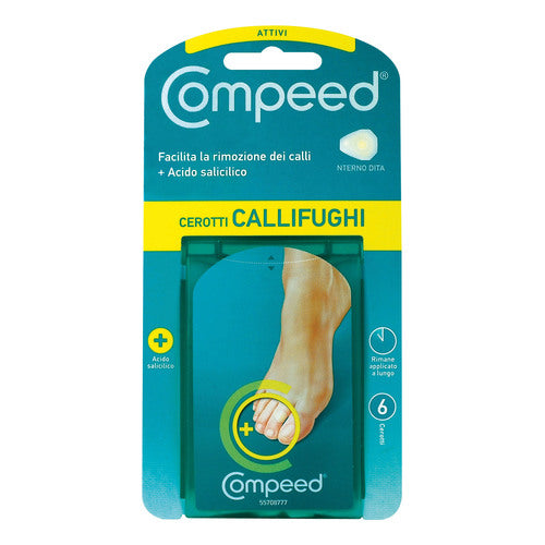 Compeed Cerotti Calli Interno Dita 2 in 1 6 Pezzi 1,7x5,1 cm