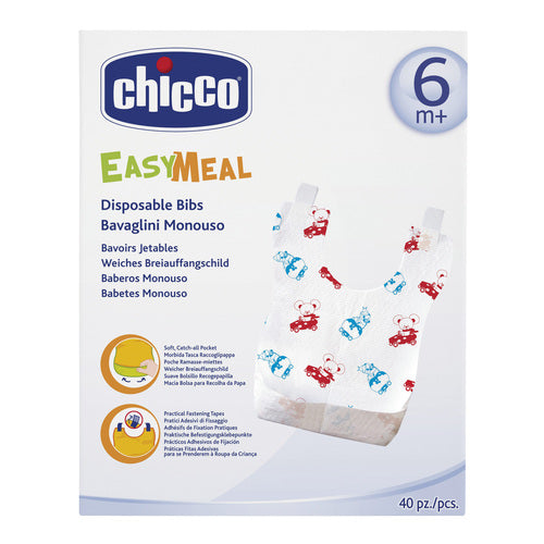 Chicco Easy Meal Bavaglini Monouso 40 pezzi