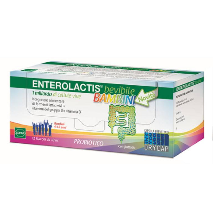Enetrolactis Bevibile Bambini 12 Flaconcini