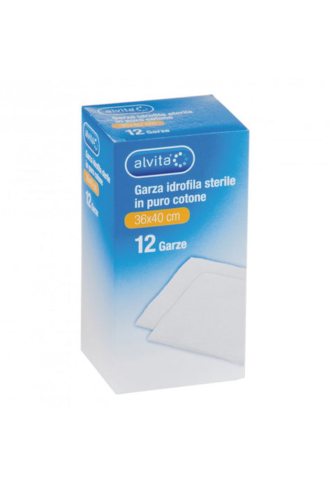 Alvita Garza Idrofila Sterile In Puro Cotone 36X40 Cm 12 Pezzi ALLIANCE HEALTHCARE IT. DIS. SpA