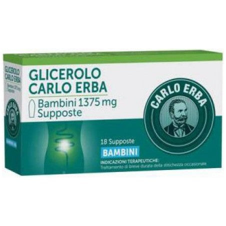 Glicerolo Carlo Erba Bambini 18 Supposte 1375mg