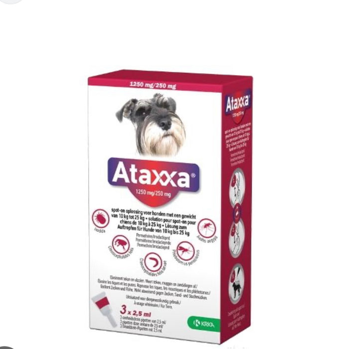 Krka Ataxxa Cani 10- 25 Kg 4 Pipette EQUIVALENTE ADVANTIX