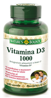 Nature's Bounty Vitamina D3-1000 100 tavolette