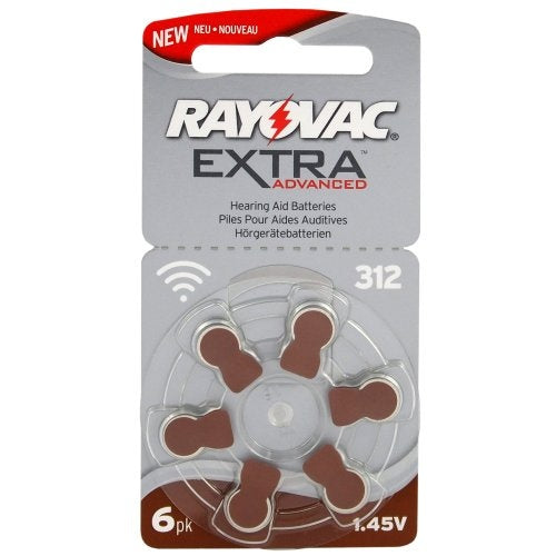 Rayovac Misura 312 - Blister da 6 Batterie per Protesi Acustiche