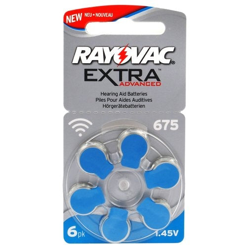 Rayovac Misura 675 - Blister da 6 Batterie per Protesi Acustiche
