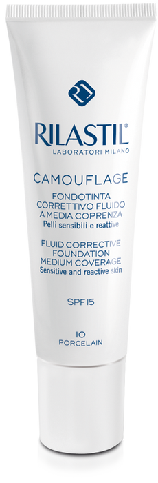 Rilastil Camouflage Fondotinta Correttivo Media Coprenza 40 Sand SPF 15 30ml