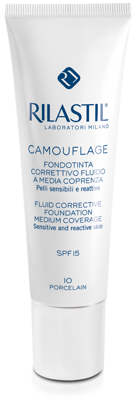 Rilastil Camouflage Fondotinta Correttivo Media Coprenza 40 Sand SPF 15 30ml