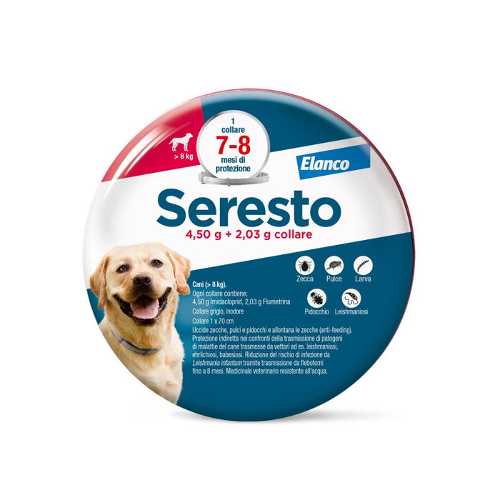 Seresto Collare Antiparassitario Per Cani Sopra 8kg 70cm