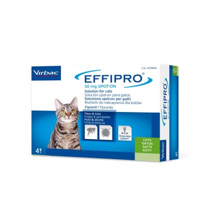 Virbac Effipro - 4 Pipette spot-on - 50mg Antiparassitario per gatti