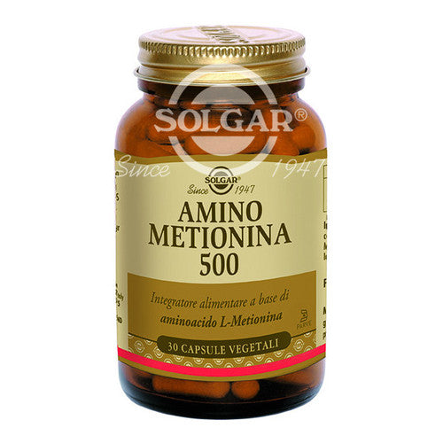 Solgar Amino Metionina 500 Integratore Alimentare 30 Capsule Vegetale 18gr 