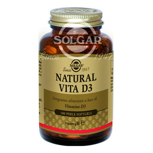 Solgar Natural Vita D3 Integratore Alimentare 100 Perle Softgels 54 g