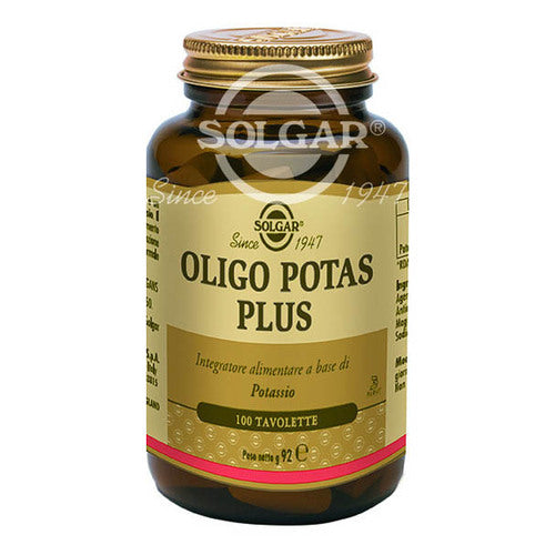 Solgar Oligo Potas Plus Integratore Alimentare 100 Tavolette 92gr