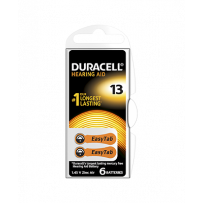 Duracell EasyTab 13 Arancio Batterie Apparecchio Acustico 6 Batterie