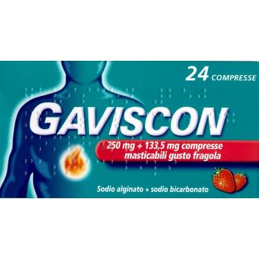 Gaviscon 24 Compresse Masticabili Gusto Fragola 250mg