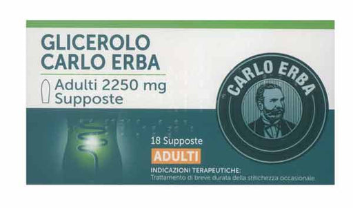Glicerolo Carlo Erba Supposte Adulti 2250 mg 18 supposte
