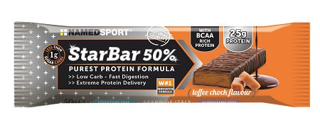 Named Starbar 50% Protein Toffe Chock Flavour 50G 