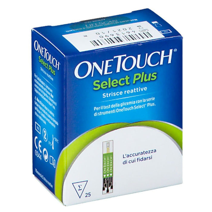 OneTouch Select Plus Strisce Reattive Glicemia 25 Pezzi
